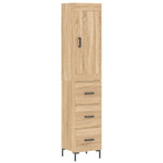 Highboard Sonoma Oak 34.5x34x180 cm Engineered Wood - Bargainia.com - 