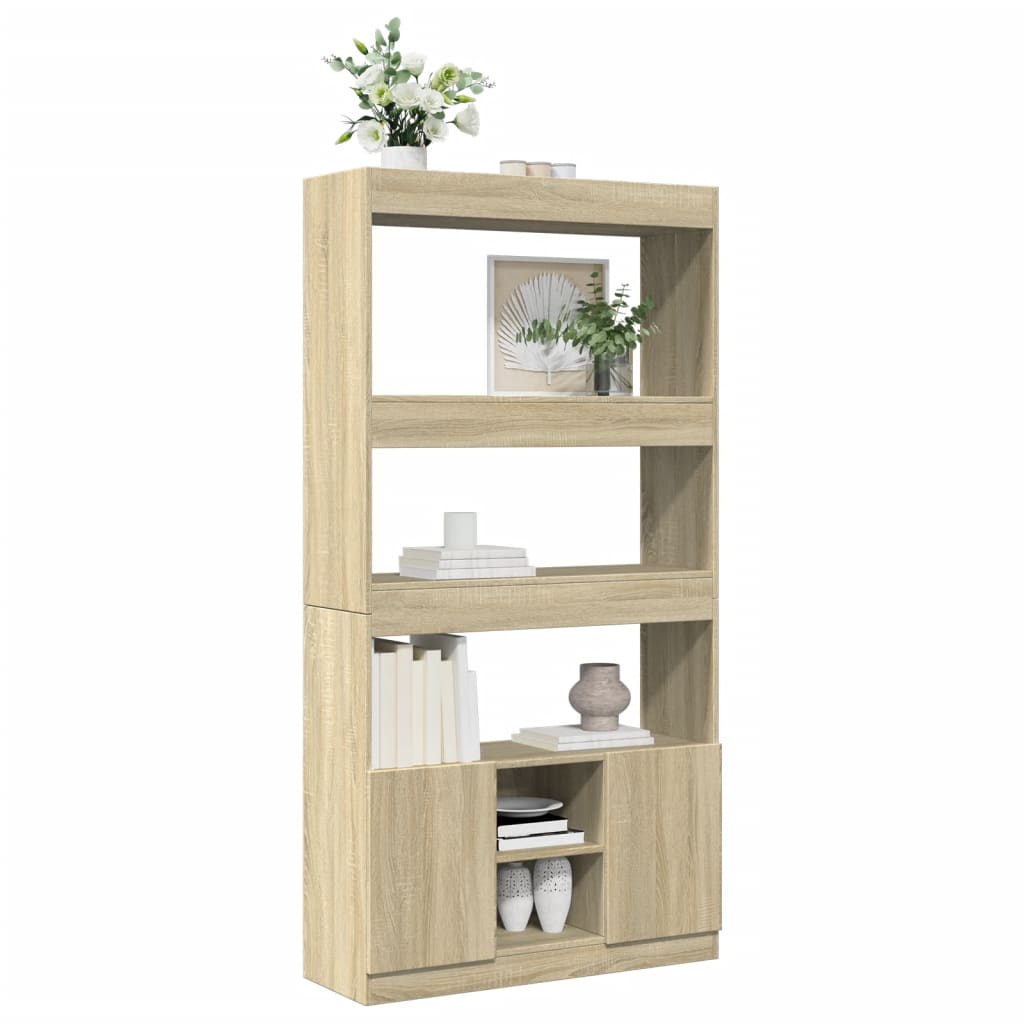 Highboard Sonoma Oak 92x33x180 cm Engineered Wood - Bargainia.com - 8721158405753 - 3309620