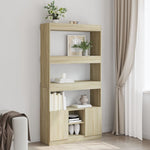 Highboard Sonoma Oak 92x33x180 cm Engineered Wood - Bargainia.com - 