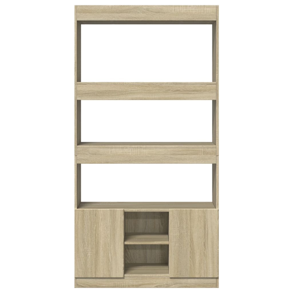 Highboard Sonoma Oak 92x33x180 cm Engineered Wood - Bargainia.com - 