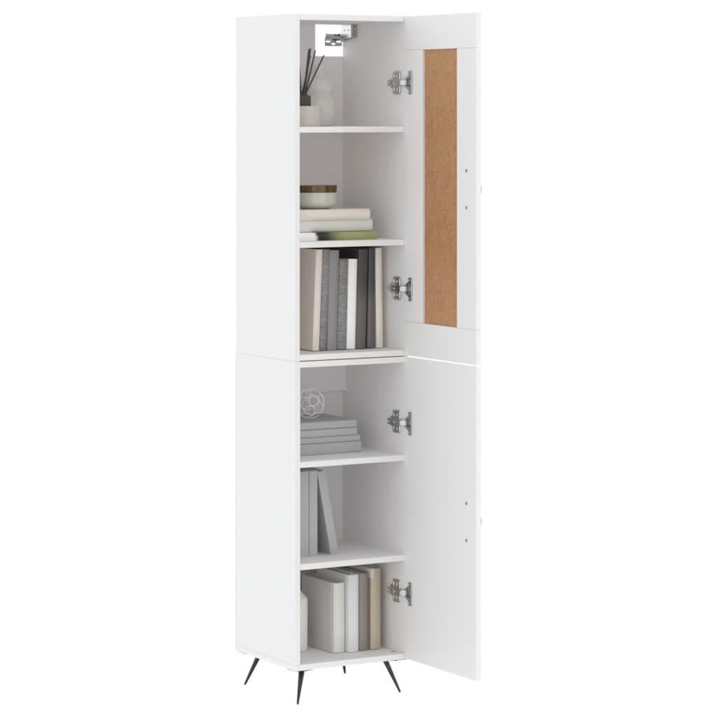 Highboard White 34.5x34x180 cm Engineered Wood - Bargainia.com - 