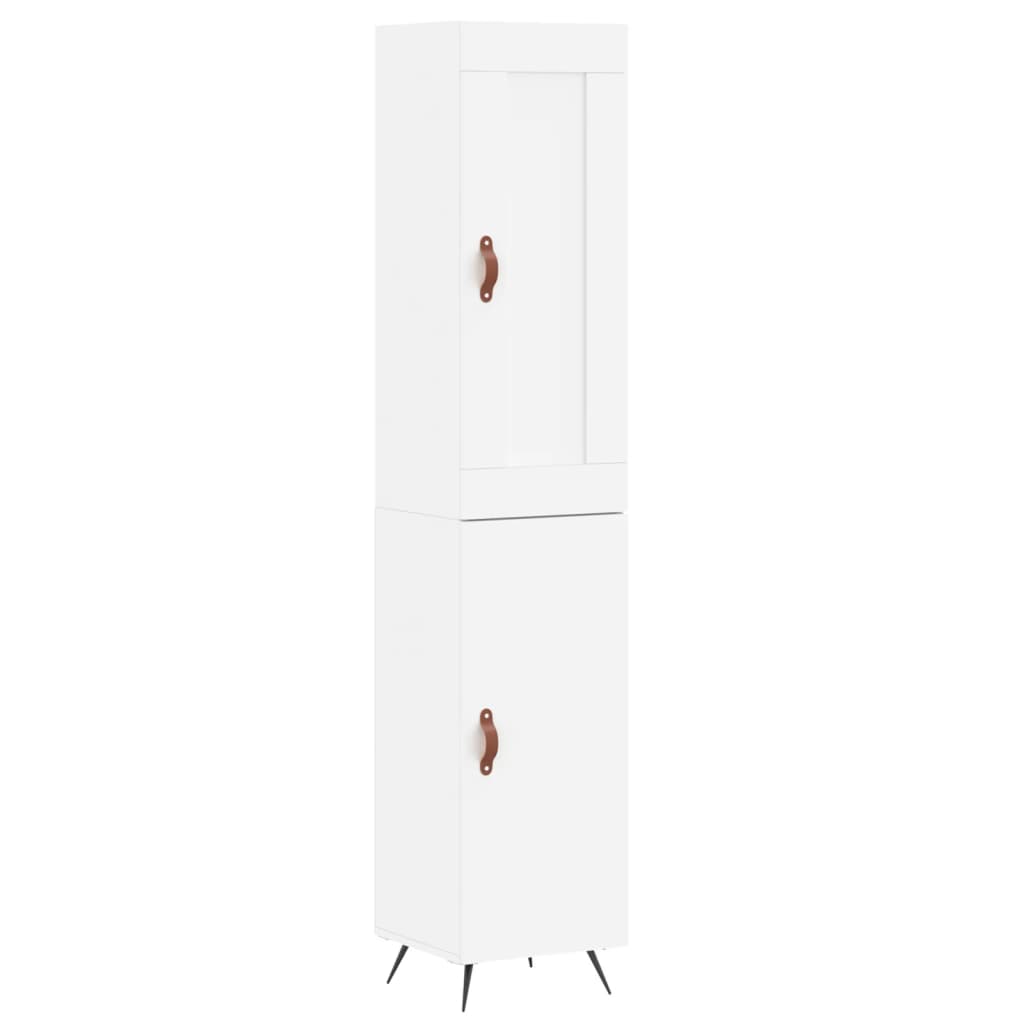 Highboard White 34.5x34x180 cm Engineered Wood - Bargainia.com - 