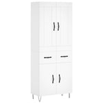Highboard White 69.5x34x180 cm Engineered Wood - Bargainia.com - 