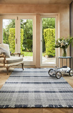 Highland Navy Checkered Rug - Bargainia.com - 