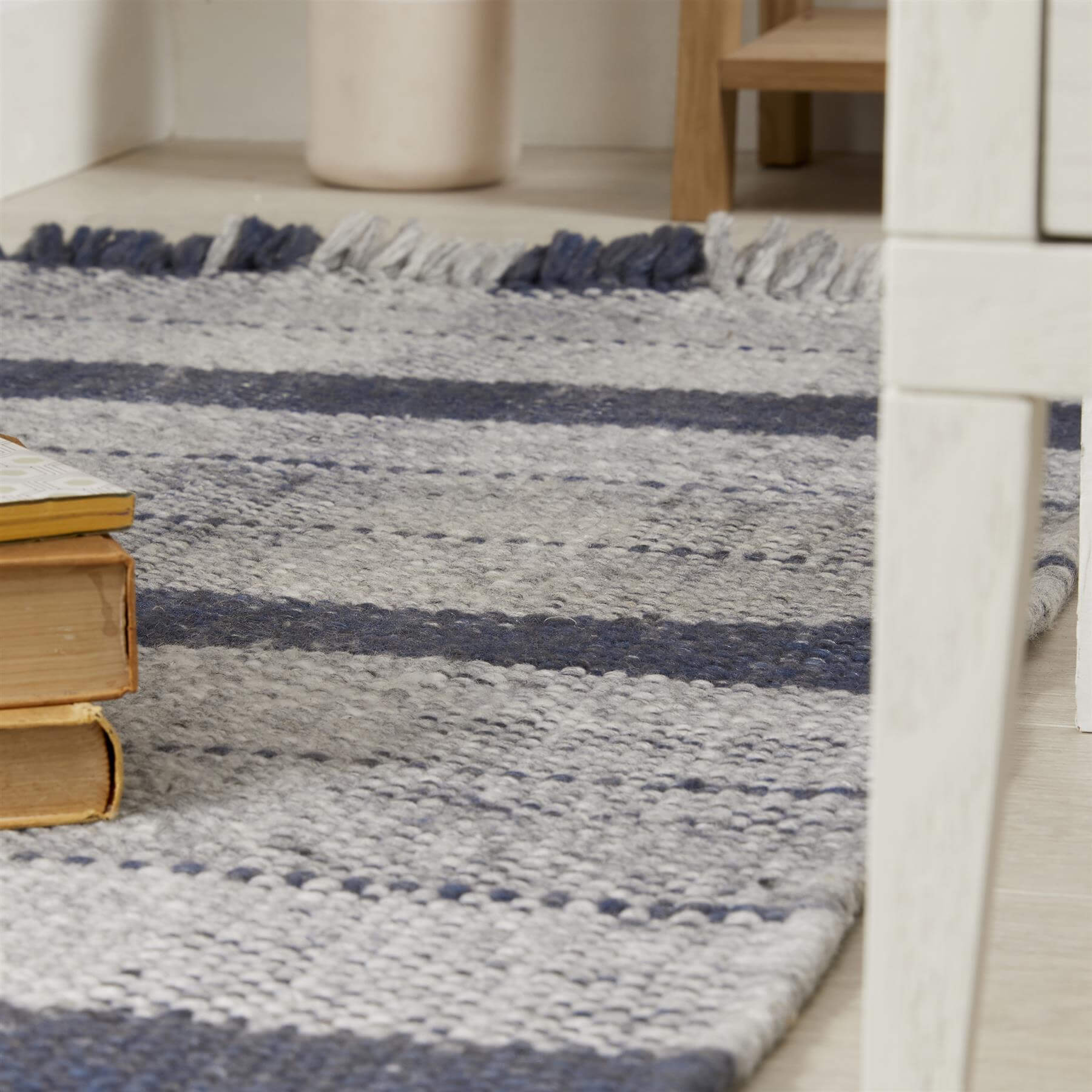 Highland Navy Checkered Rug - Bargainia.com - 5026134567375 - HGHCHK_BLUEXX_080X150