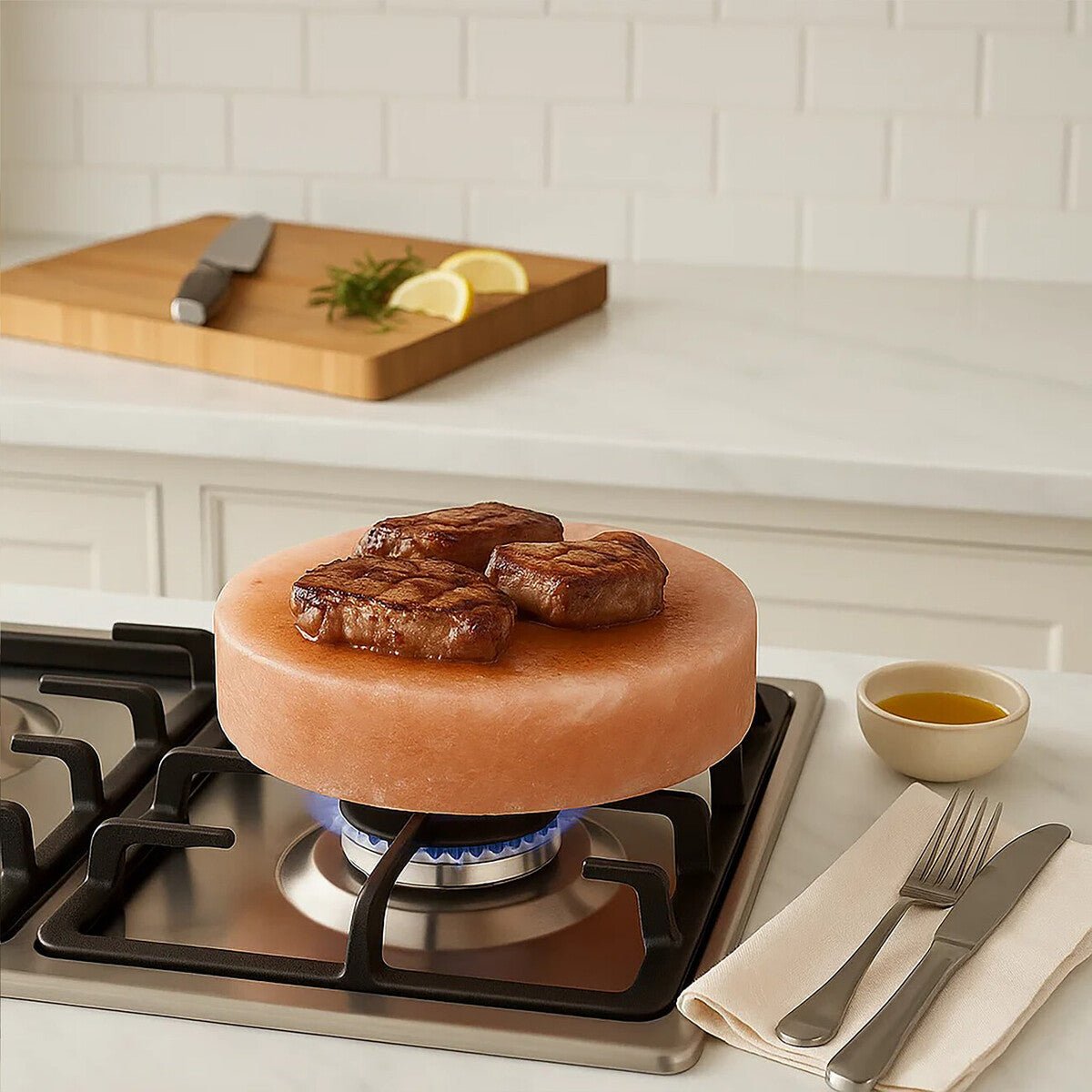 Himalayan Round Pink Salt Tile - Bargainia.com - 5018705387918