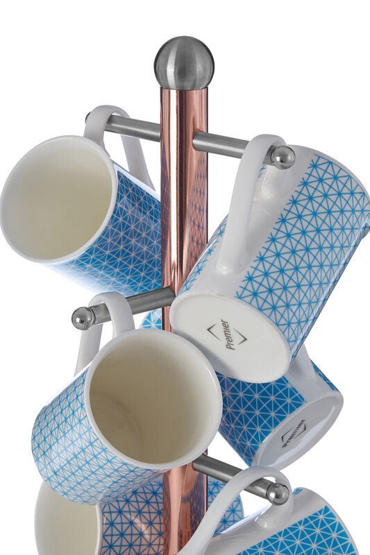 Hirano 6 Cup Copper Finish Mug Tree - Bargainia.com - 5018705436807