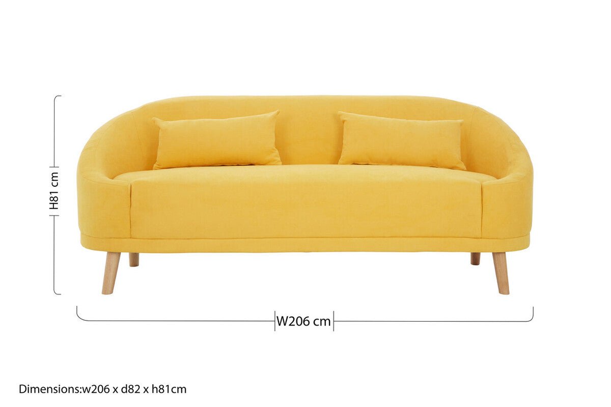 Holland Yellow Linen Sofa - Bargainia.com - 