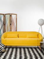 Holland Yellow Linen Sofa - Bargainia.com - 