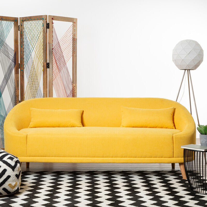 Holland Yellow Linen Sofa - Bargainia.com - 5018705451190 - 2405839