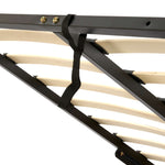 Hollywood Ottoman Bed Frame Faux Leather - Black - Bargainia.com - 