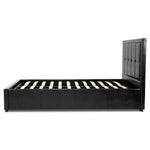 Hollywood Ottoman Bed Frame Faux Leather - Black - Bargainia.com - 
