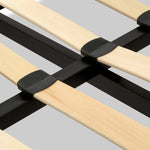 Hollywood Ottoman Bed Frame Faux Leather - Black - Bargainia.com - 