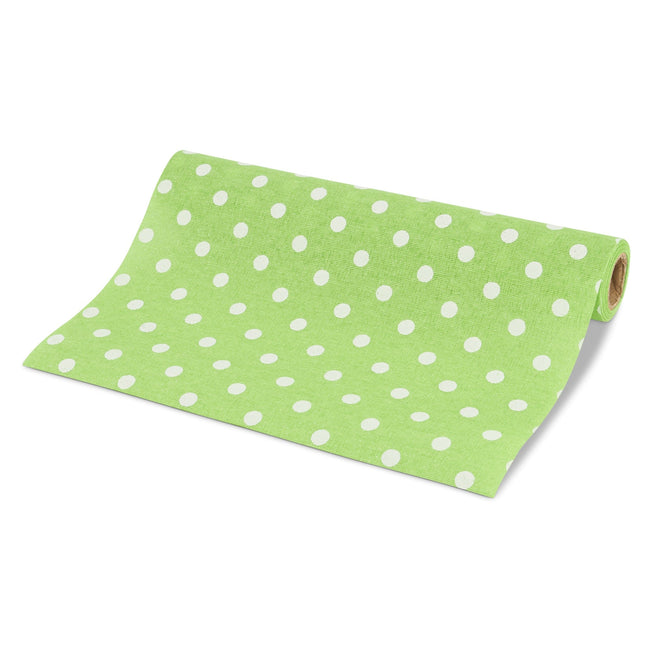 Home Deco Fabric - Green Polkadot - 28 x 270cm-8719202562309-Bargainia.com