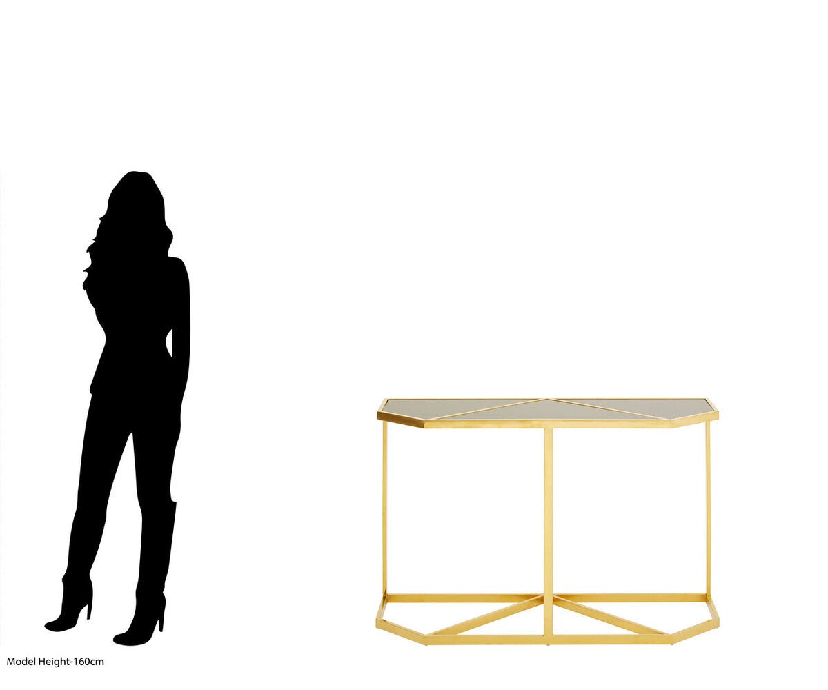 Horizon Black Tempered Glass Console Table - Bargainia.com - 5018705444543