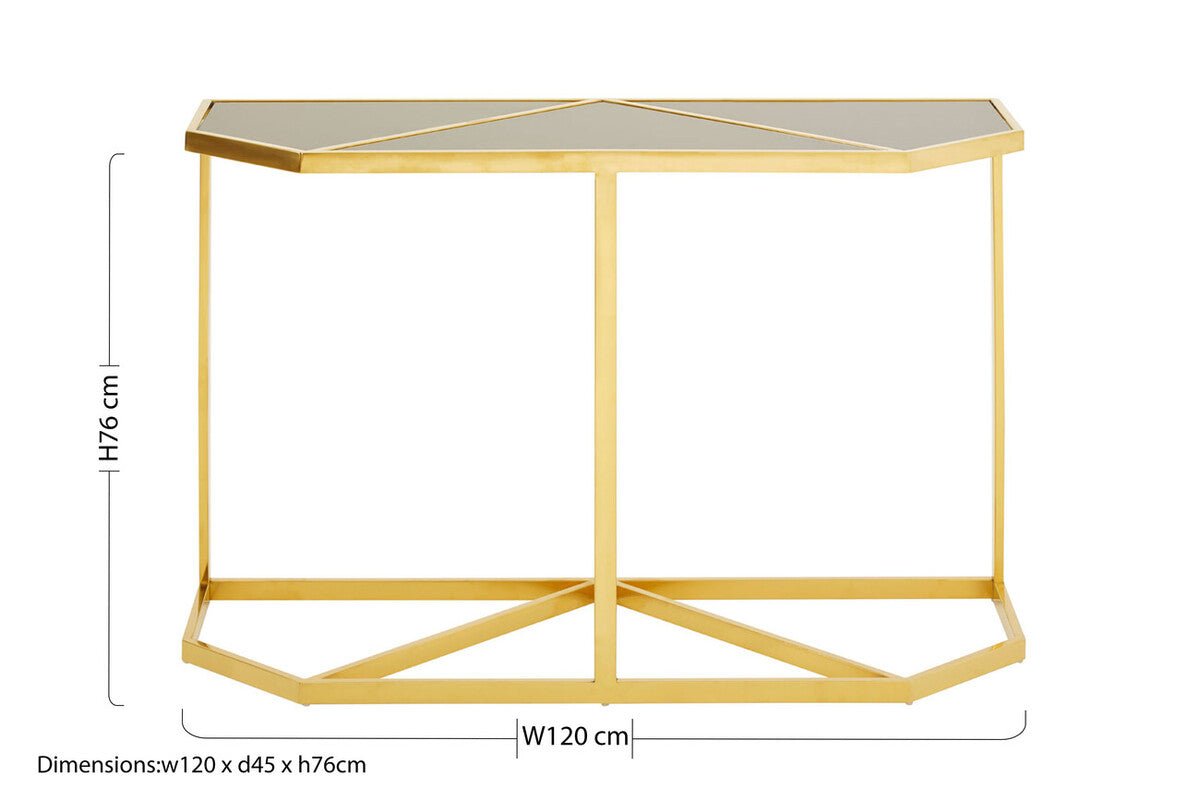 Horizon Black Tempered Glass Console Table - Bargainia.com - 5018705444543