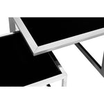 Horizon Silver Coffee Table And Stools Set - Bargainia.com - 5018705444581