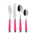 Hot Pink 16Pc Brasserie Cutlery Set - Bargainia.com - 5018705763774
