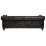 Hoxton Antique Black 3 Seat Chesterfield Leather Sofa - Bargainia.com - 