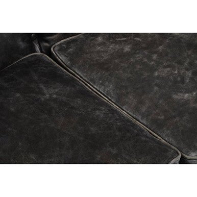 Hoxton Antique Black 3 Seat Chesterfield Leather Sofa - Bargainia.com - 