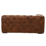 Hoxton Brown Leather Left Arm Modern Chesterfield Sofa - Bargainia.com - 