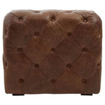Hoxton Brown Leather Modern Chesterfield Modular Sofa Chair - Bargainia.com - 