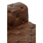 Hoxton Brown Leather Modern Chesterfield Modular Sofa Chair - Bargainia.com - 