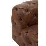 Hoxton Brown Leather Modern Chesterfield Modular Sofa Chair - Bargainia.com - 