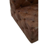Hoxton Brown Leather Modern Chesterfield Modular Sofa Chair - Bargainia.com - 