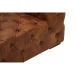 Hoxton Brown Leather Right Arm Modern Chesterfield Modular Sofa - Bargainia.com - 