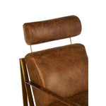 Hoxton Light Brown Leather Lounge Chair With Iron Frame - Bargainia.com - 5018705425368