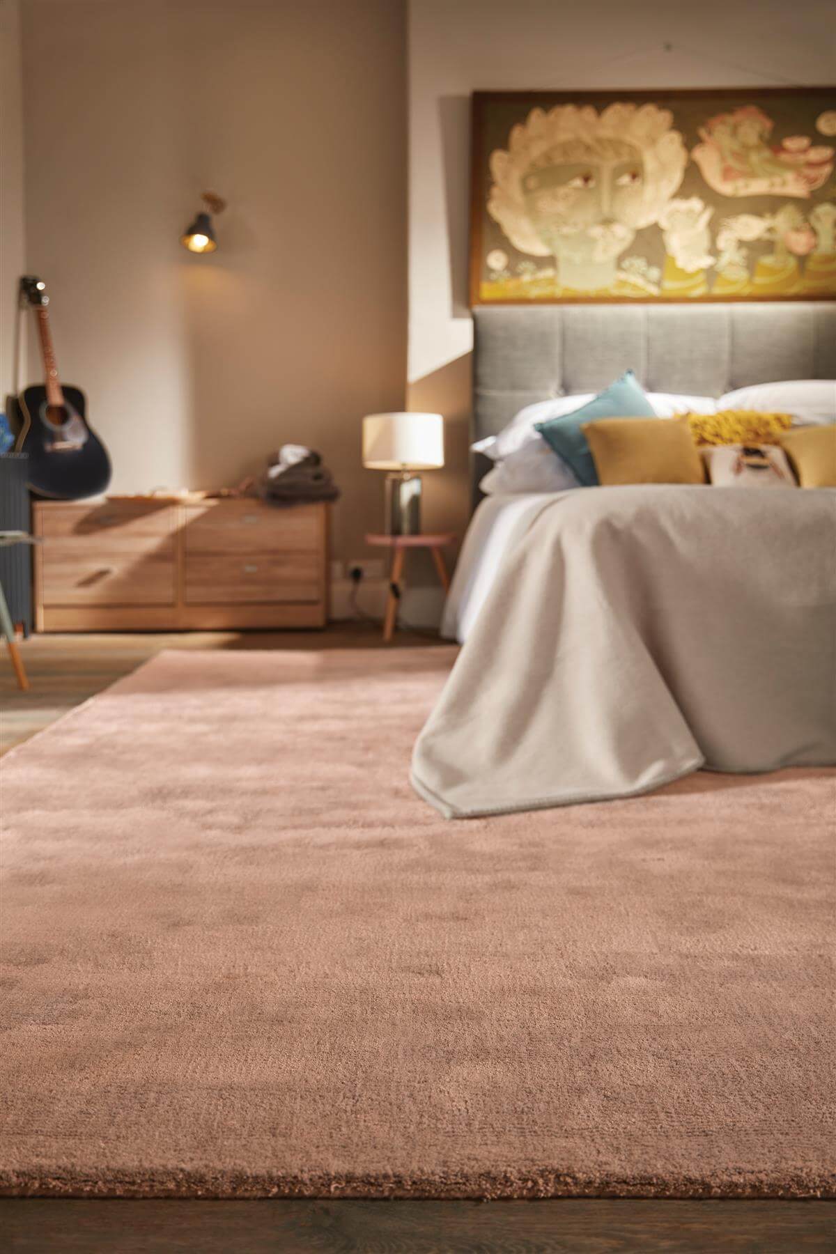 Hush Solid Coral Pink Luxury Rug - Bargainia.com - 5026134572478 - HUSHXX_BLUSHX_120X170