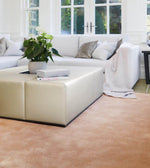 Hush Solid Coral Pink Luxury Rug - Bargainia.com - 