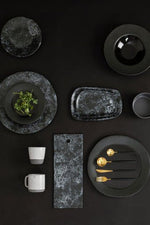 Hygge Large Black Marble Effect Serving Platter - Bargainia.com - 5018705452722
