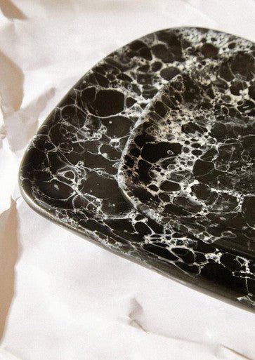 Hygge Large Black Marble Effect Serving Platter - Bargainia.com - 5018705452722
