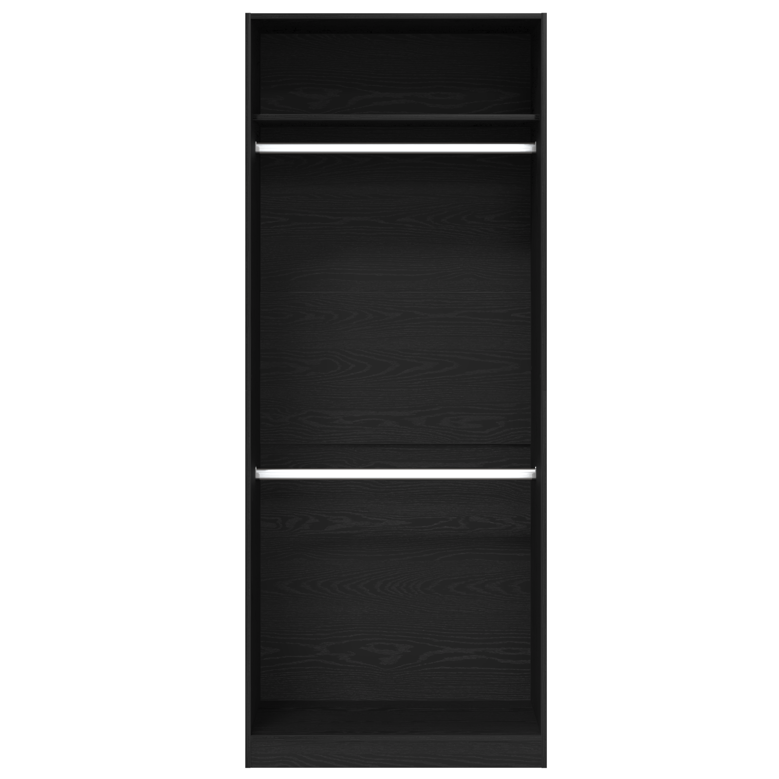 Black Oak Wardrobe - 80x50x200 cm, Made of Engineered Wood