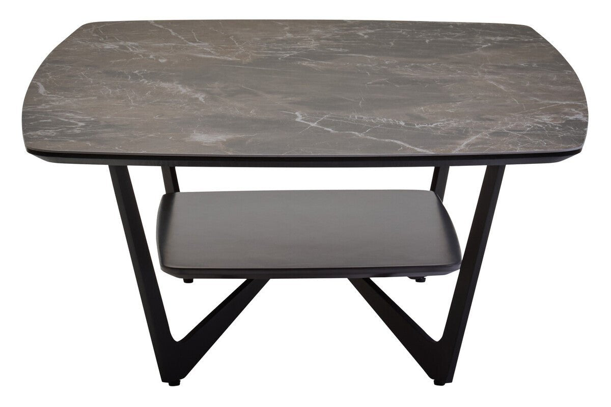 Imperia Grey Ceramic Marble Effect Coffee Table - Bargainia.com - 5018705972374