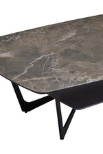 Imperia Grey Ceramic Marble Effect Coffee Table - Bargainia.com - 5018705972374