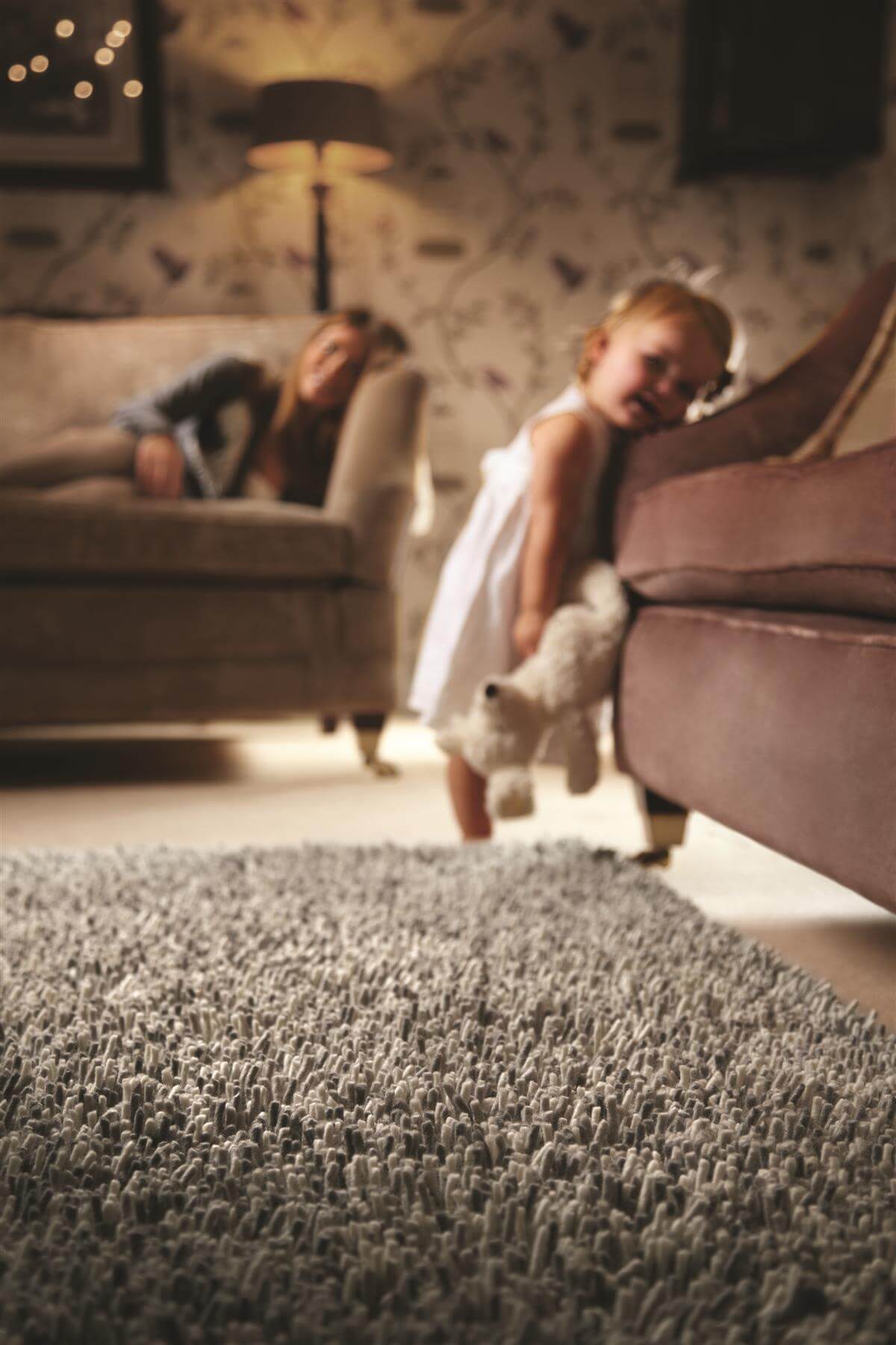 Imperial Mid Grey Mix Shaggy Pile Wool Rug - Bargainia.com - 5026134835245 - IMPERI_MIDMIX_080X150