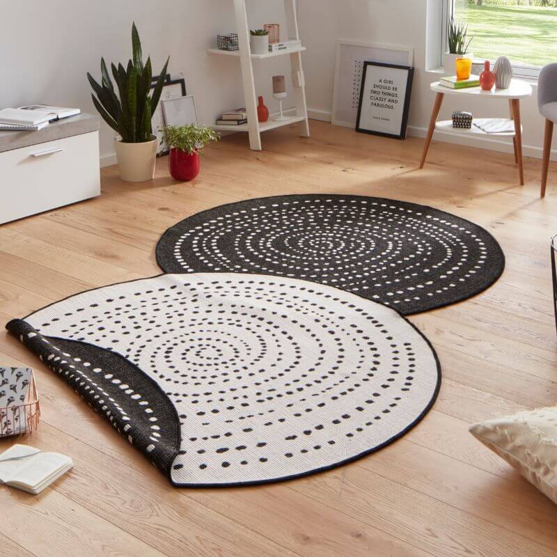 Indoor Outdoor Bali Reversible Round Rug - Bargainia.com - 