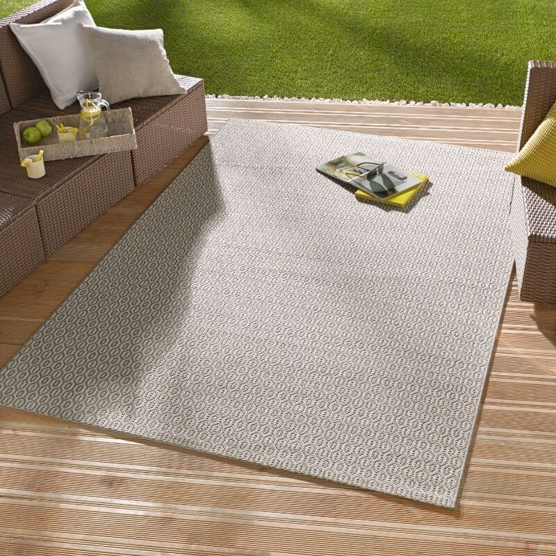 Indoor Outdoor Coin Rug – Geometric Design - Bargainia.com - 4260425285680 - 102475-80x150