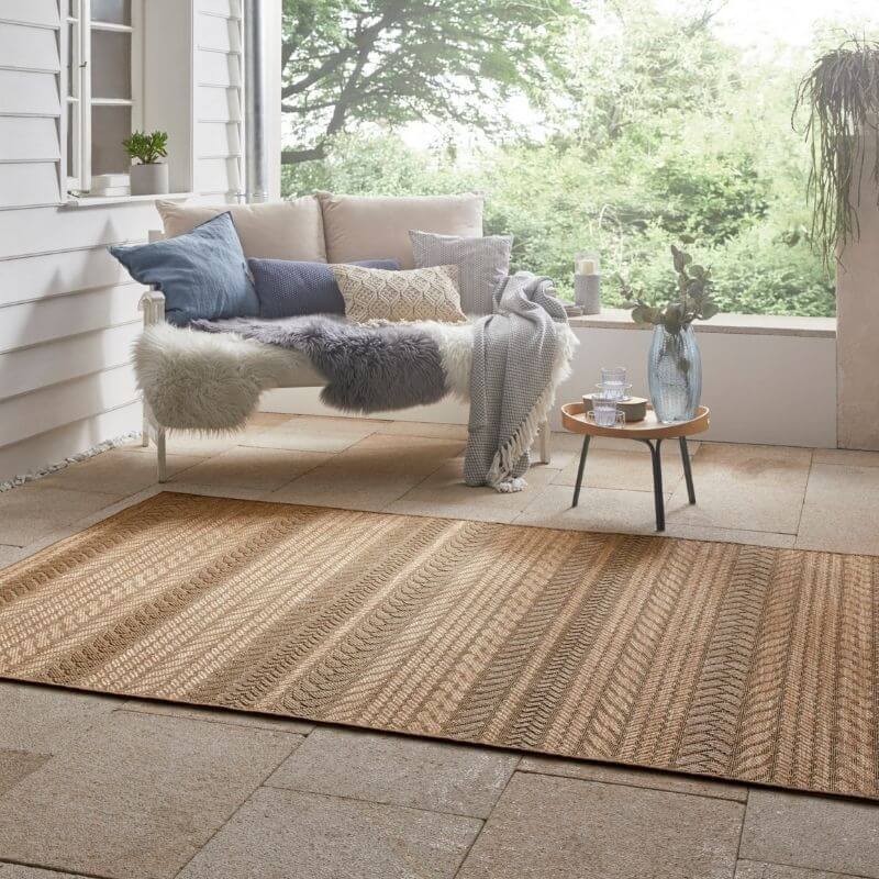 Indoor Outdoor Granado Rug – Chevron Design - Bargainia.com - 4260648234342 - 103995-80x150