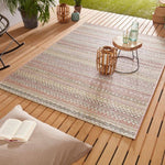 Indoor Outdoor Rug Pine – Boho Stripe Design - Bargainia.com - 