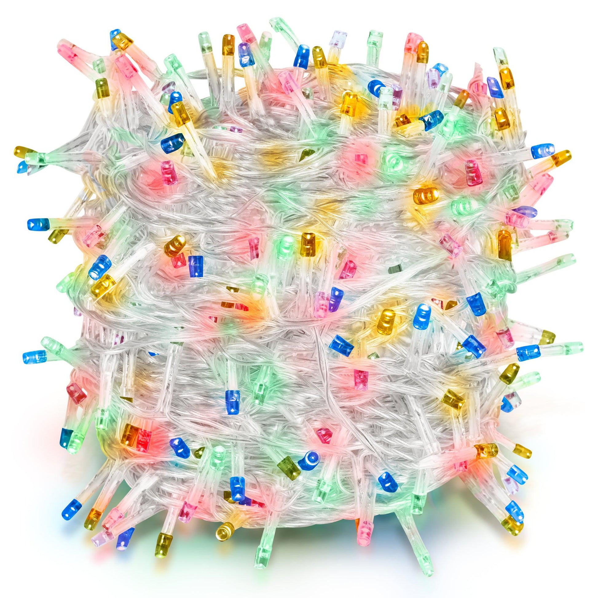 Indoor/Outdoor 8 Function LED Waterproof Fairy Lights with Clear Cable (800 Lights - 60M Cable) - Multicoloured Lighting Bargainia