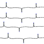Indoor/Outdoor 8 Function LED Waterproof Fairy Lights with Green Cable (400 Lights - 32M Cable) - Blue Lights - Bargainia.com - 