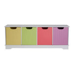 Isla Kids White 4 Coloured Boxes Storage Unit - Bargainia.com - 5018705614960