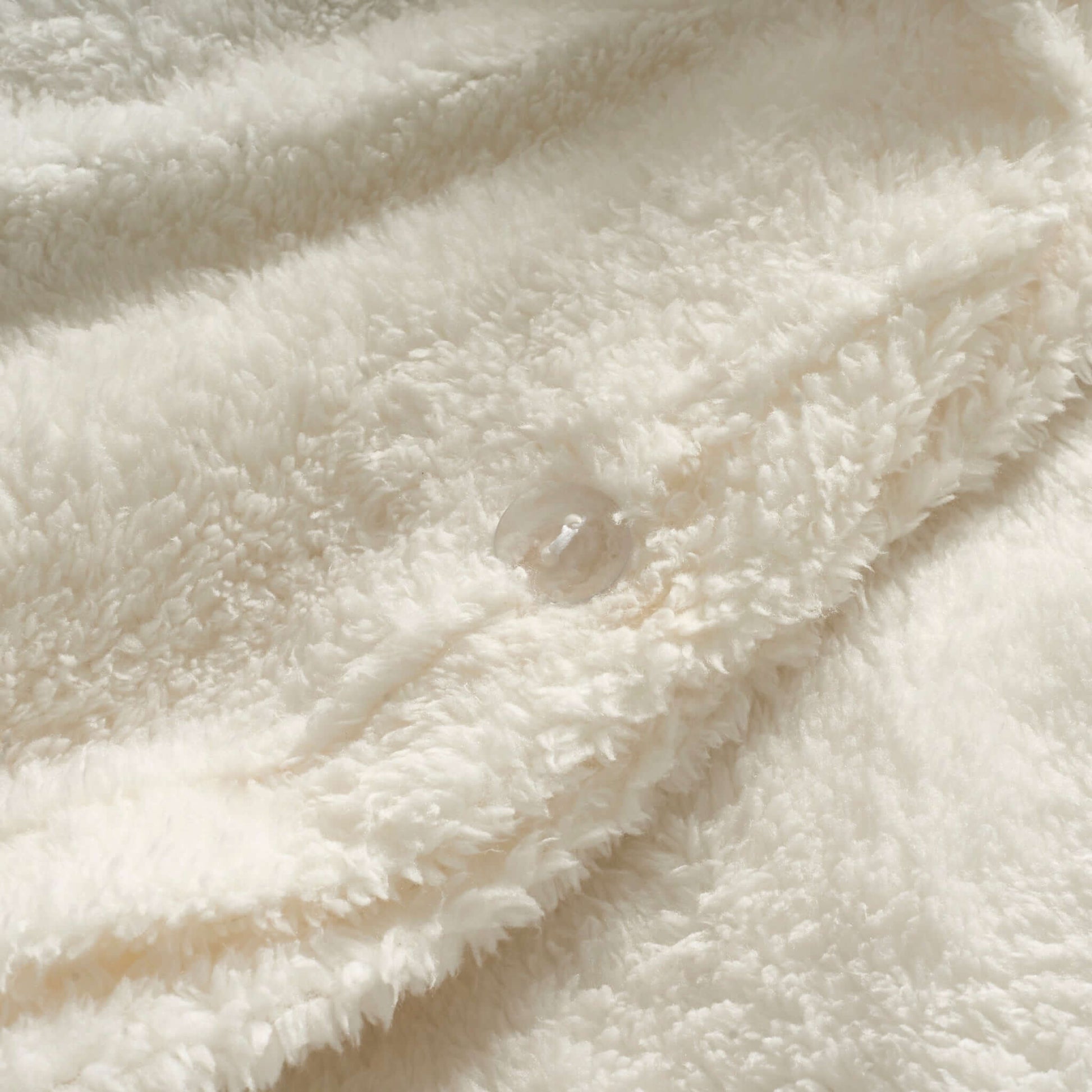 Ivory Cream Teddy Fleece Duvet & Two Pillow Covers Set Super Soft - Hibernate Cosy Collection Clearance