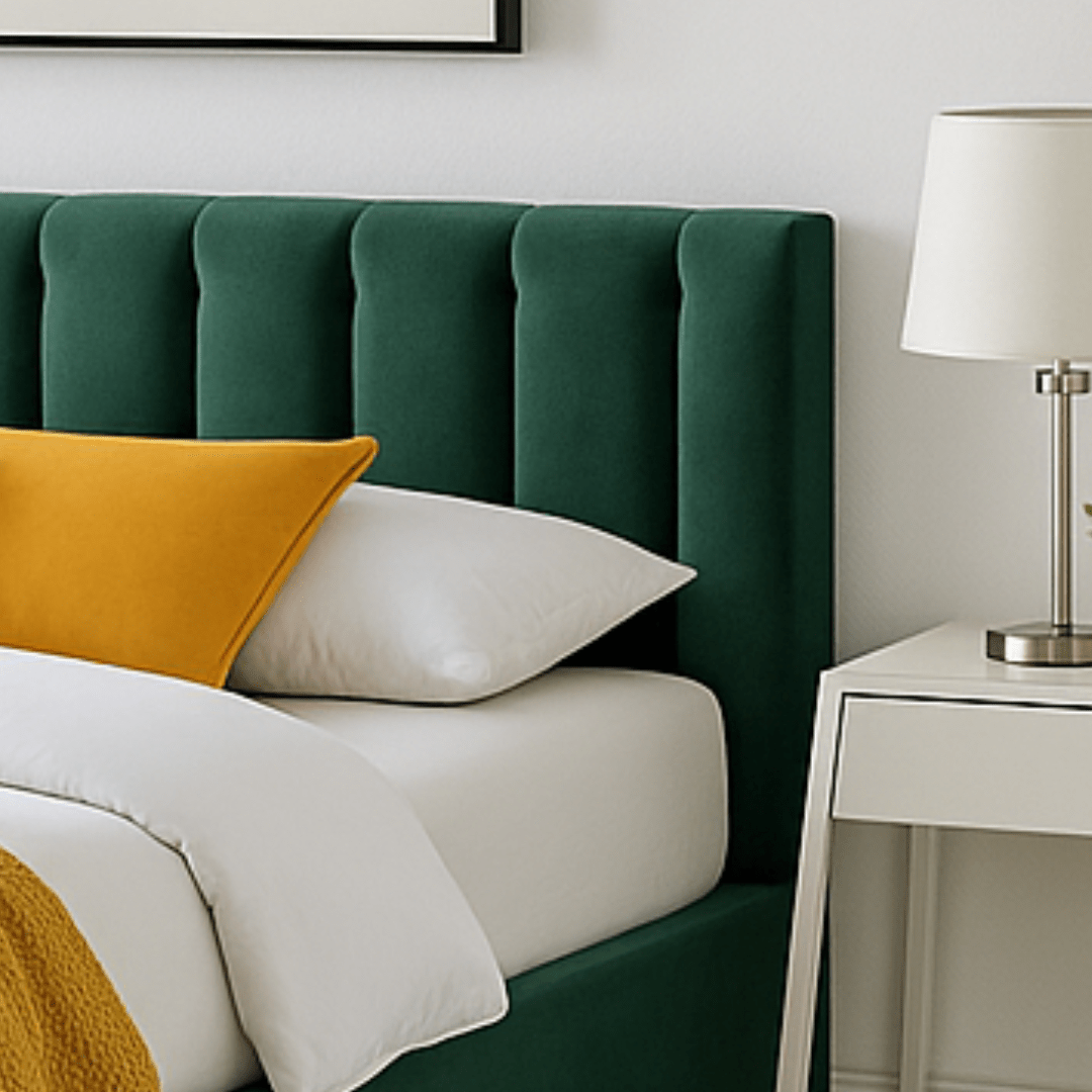 Jade Green Velvet Plush Ottoman Storage Bed Frame - Double - Bargainia.com - 5056536100160 - MLM - 170955 - D - DGN