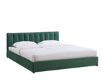 Jade Green Velvet Plush Ottoman Storage Bed Frame - Double, King or Super King - Bargainia.com - 