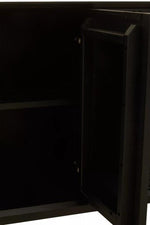 Jakara Black Finish Sideboard with 4 Doors and 3 Drawers - Bargainia.com - 5018705496450